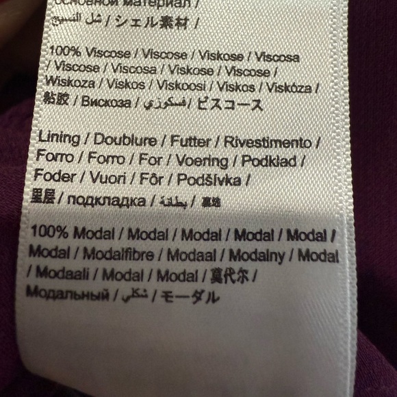 FARM RIO Ruffled Pleated Burgundy Purple Peplum Blouse Sheer Sleeve Top XS - Picture 9 of 9